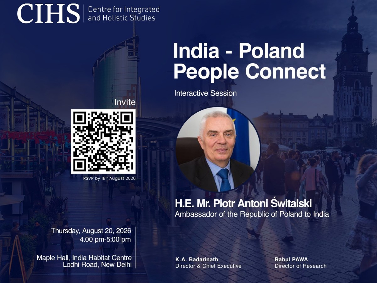 PRESS NOTE: CIHS to Host Polish Ambassador for a scintillating Dialogue People&nbsp;Connect