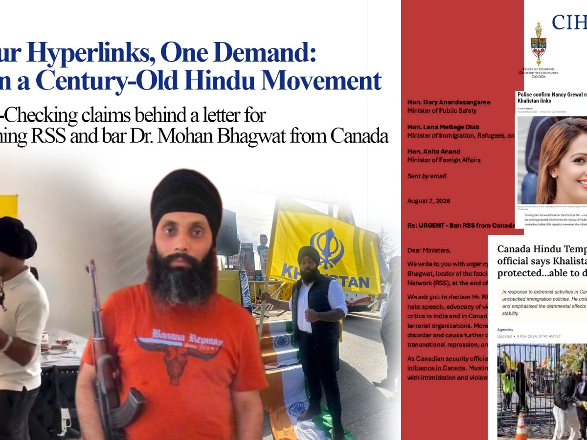 Four Hyperlinks, One Demand: Ban a Century-Old Hindu&nbsp;Movement