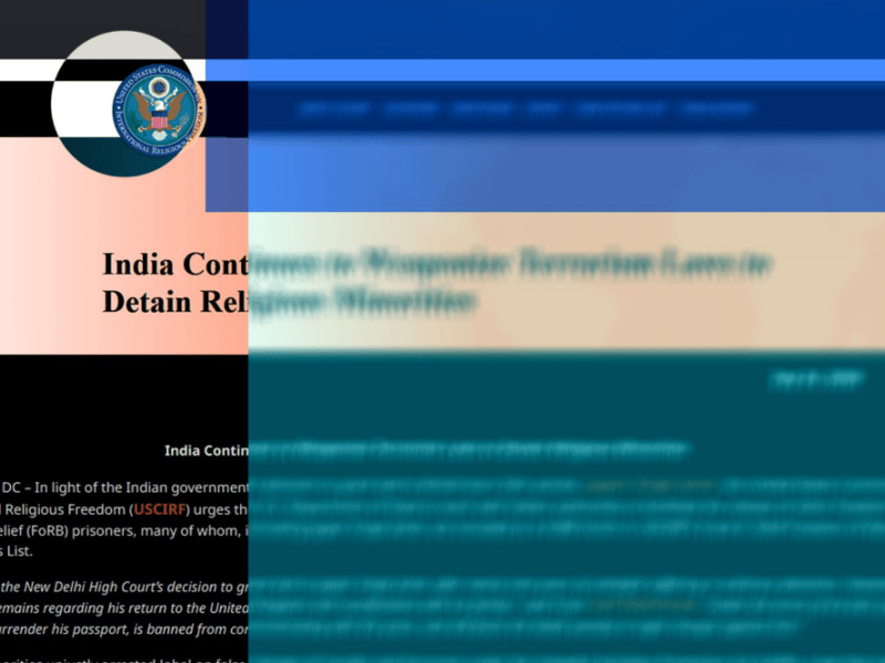 USCIRF: An Entity of Concern Misleading Congress and the American Public on&nbsp;India
